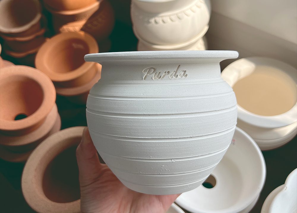 OBJET | fish bowl pot - White
