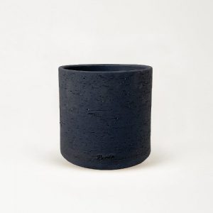 심플디자인 원통형 화분 - 샌드 블랙