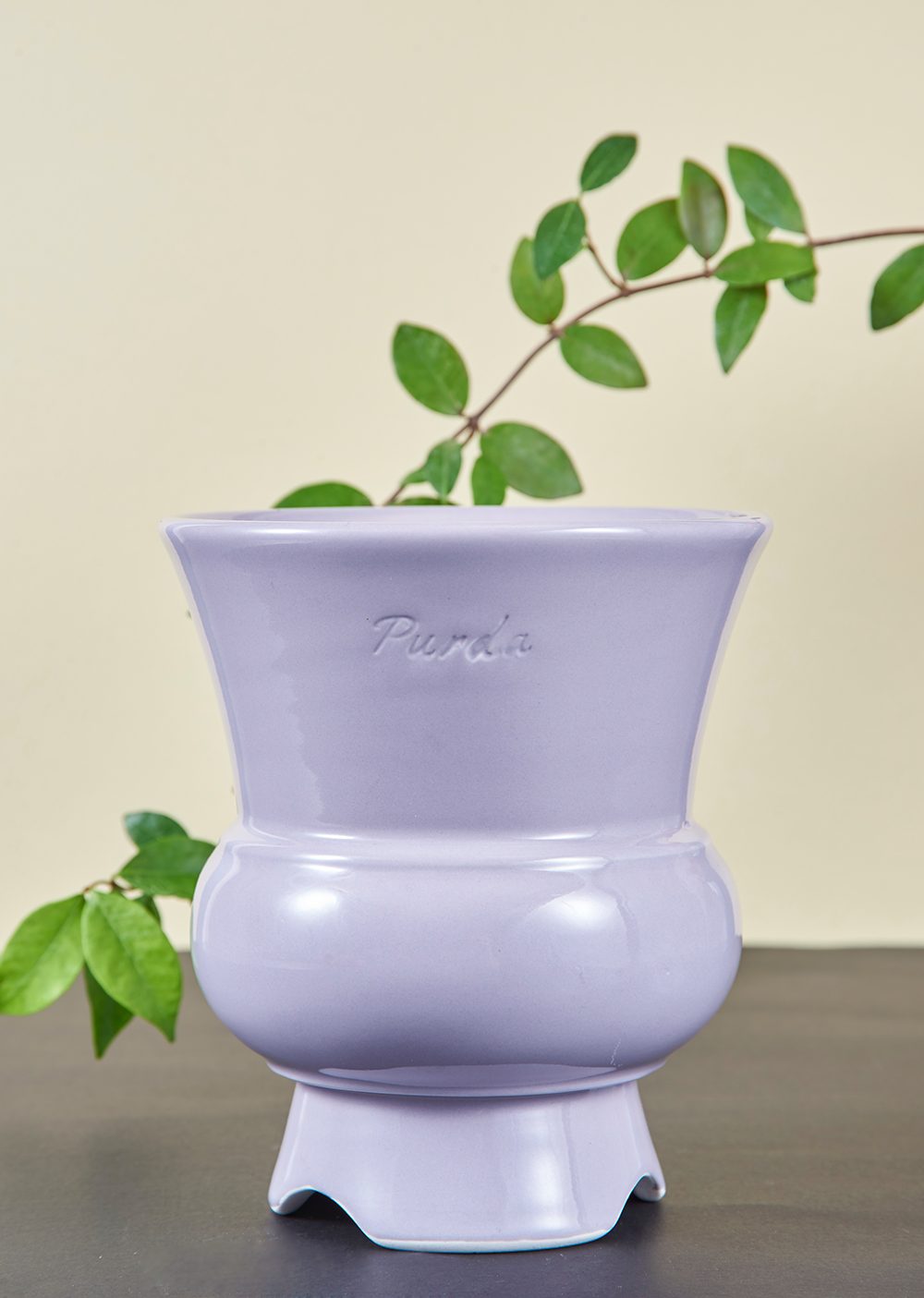 ENAMEL | goblet pot - Lavender