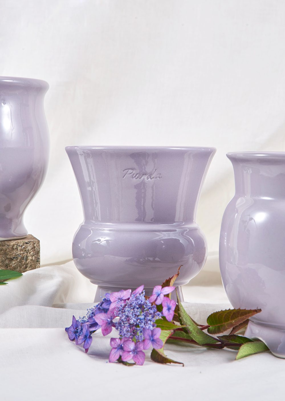 ENAMEL | goblet pot - Lavender
