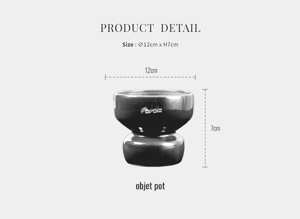 ENAMEL | objet pot - Gray