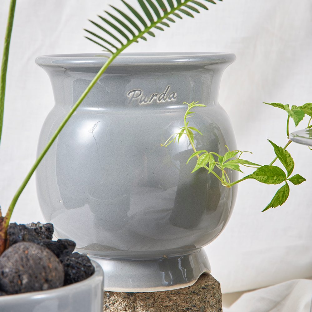 ENAMEL | bottle pot - Gray
