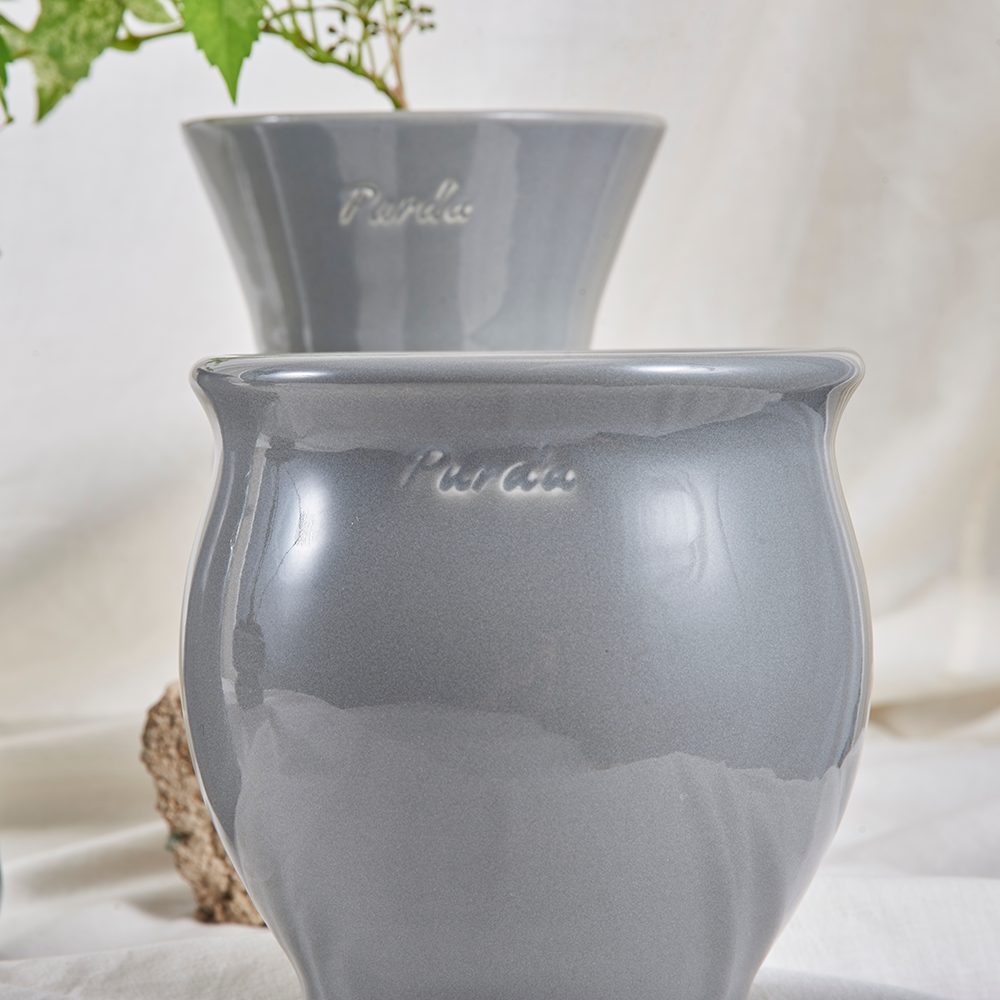 ENAMEL | natural pot - Gray