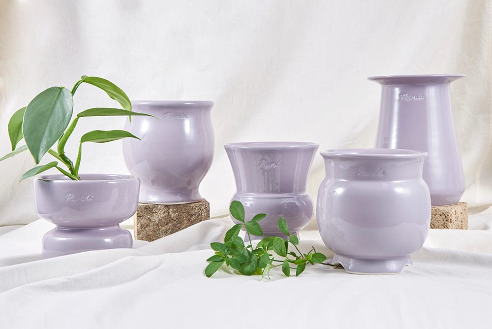 ENAMEL | natural pot - Lavender