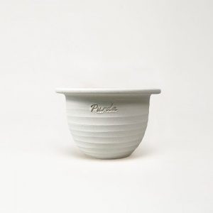 오브제 플레인 화분(스트라이프) - 화이트