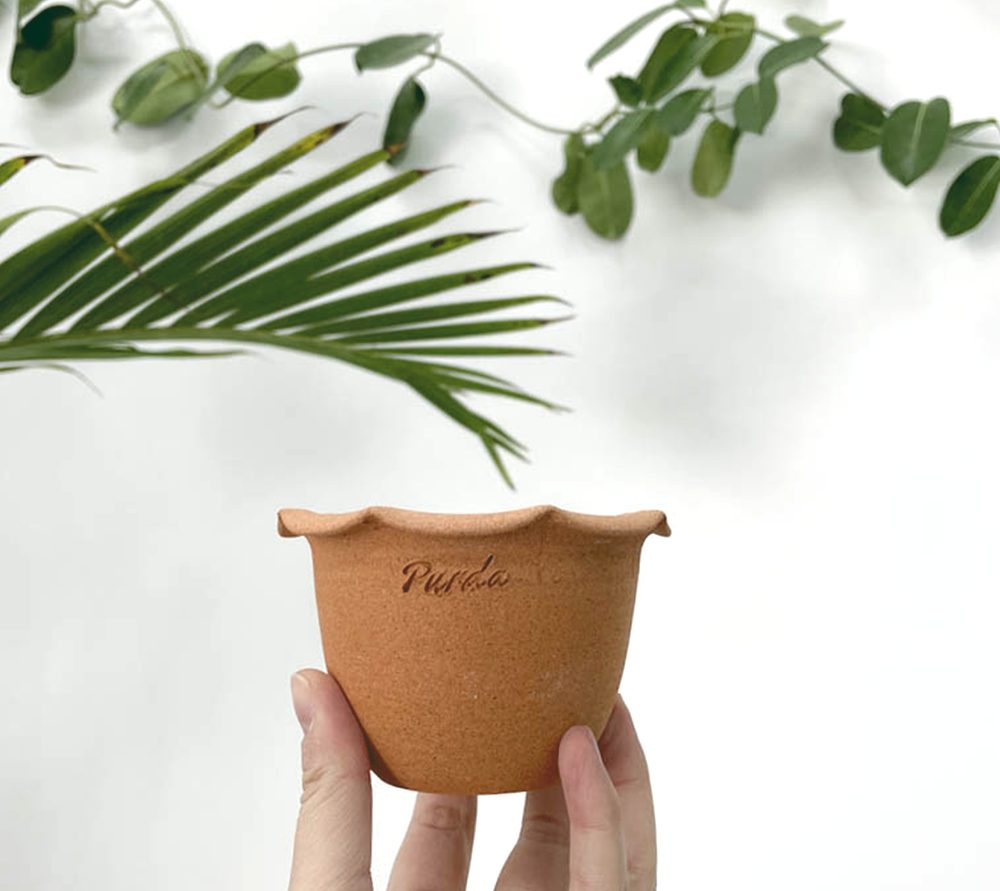 OBJET | ruffle pot - Beige