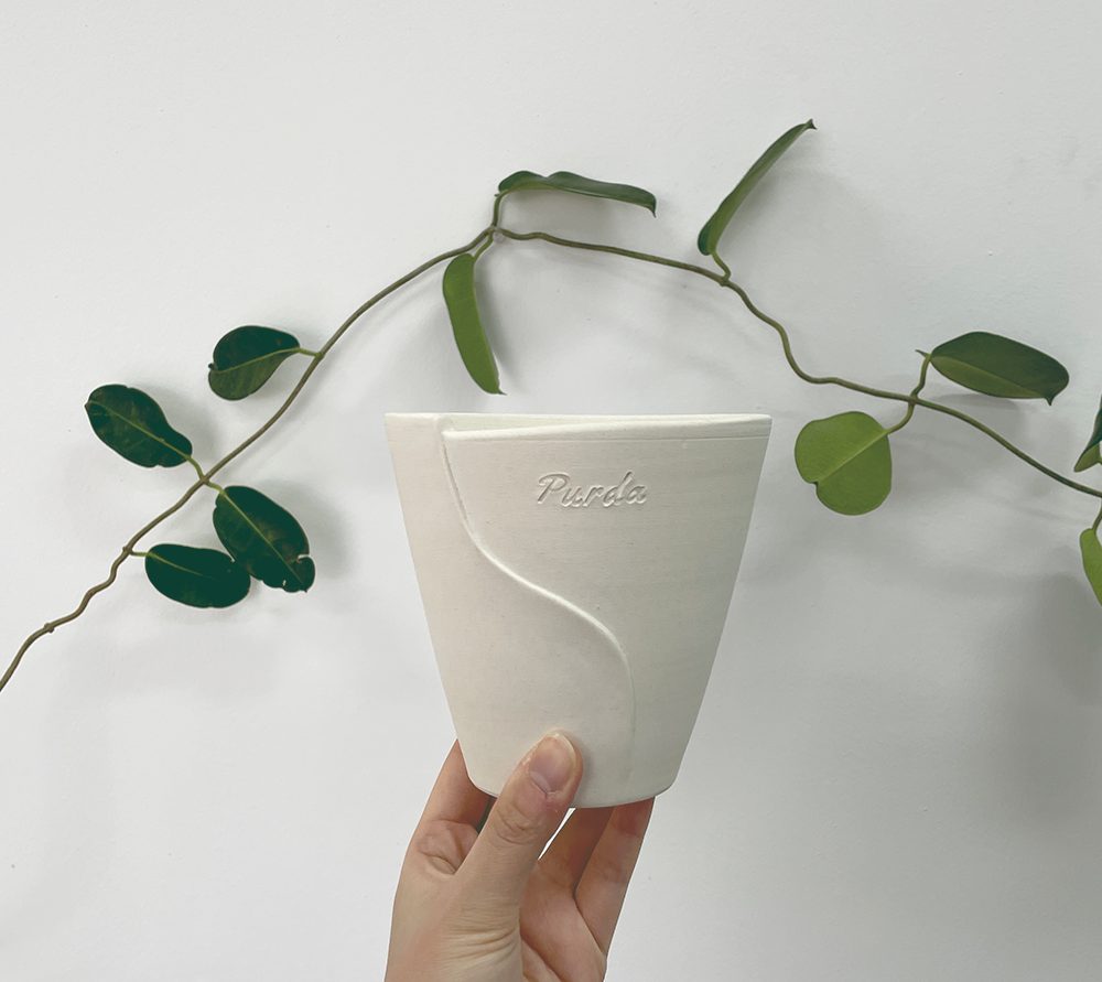 OBJET | line pot - White