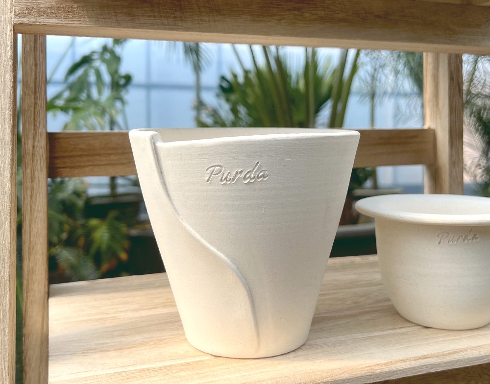 OBJET | line pot - White