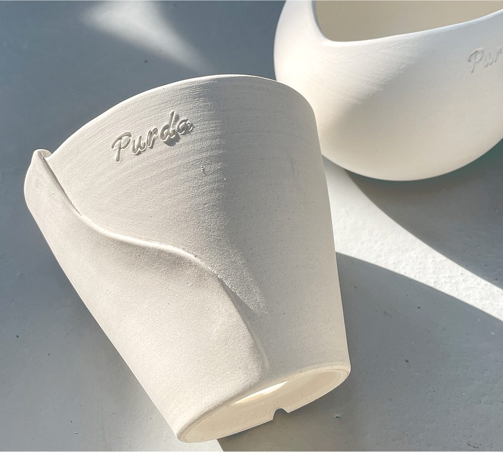 OBJET | line pot - White