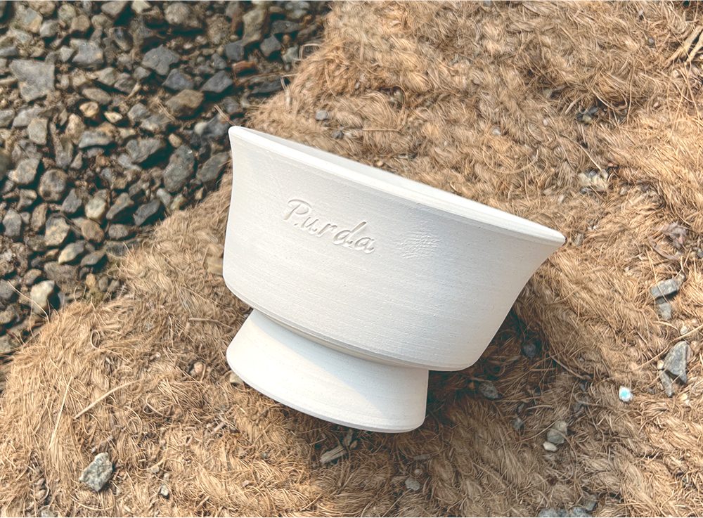 OBJET | square tray pot - White