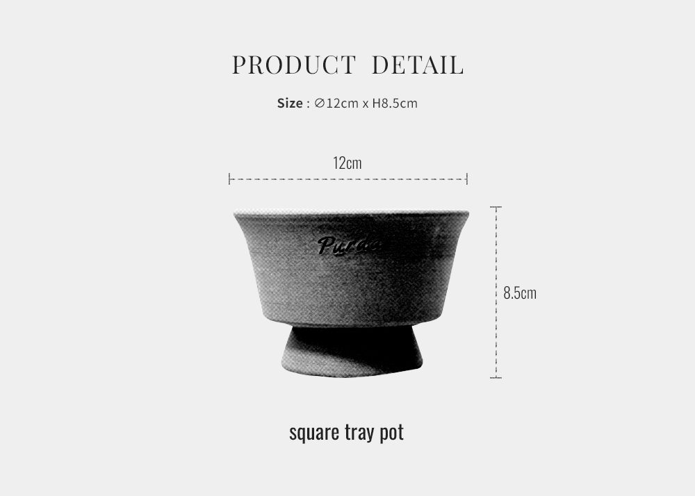 OBJET | square tray pot - White